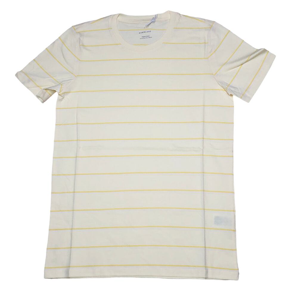 Everlane The Organic Cotton Crew Shirt Small Pastel Yellow NWT